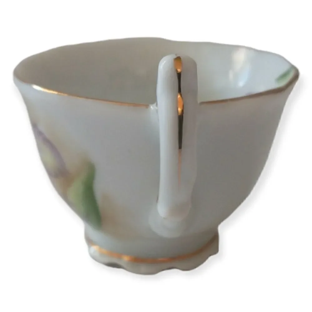 MINI Demitasse Floral Tea Cup Porcelain Air‎ Plants Succulents Violets Diorama